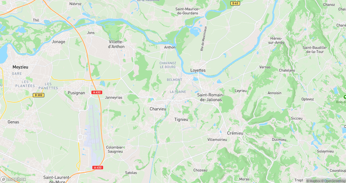 Localisation de la voiture à Pont-de-Chéruy