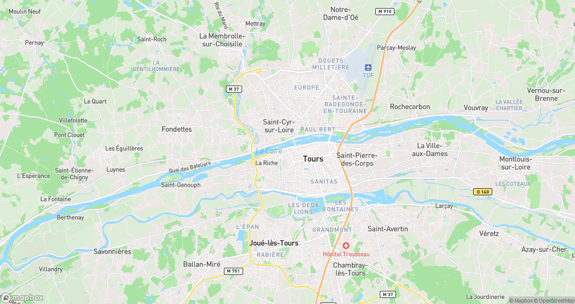 Localisation de la voiture à Tours