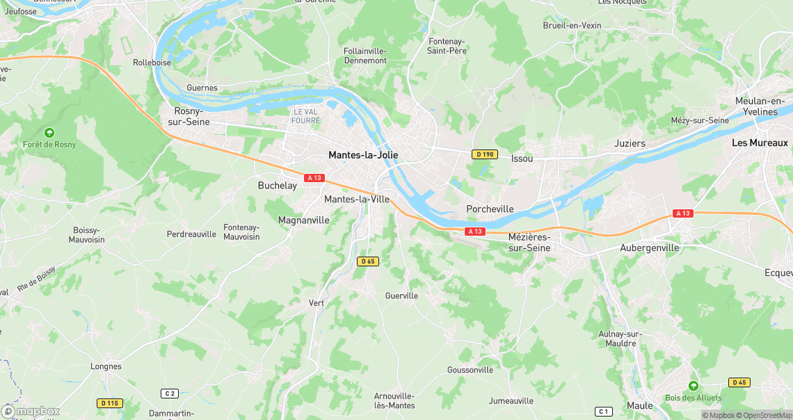Localisation de la voiture à Mantes-la-Ville