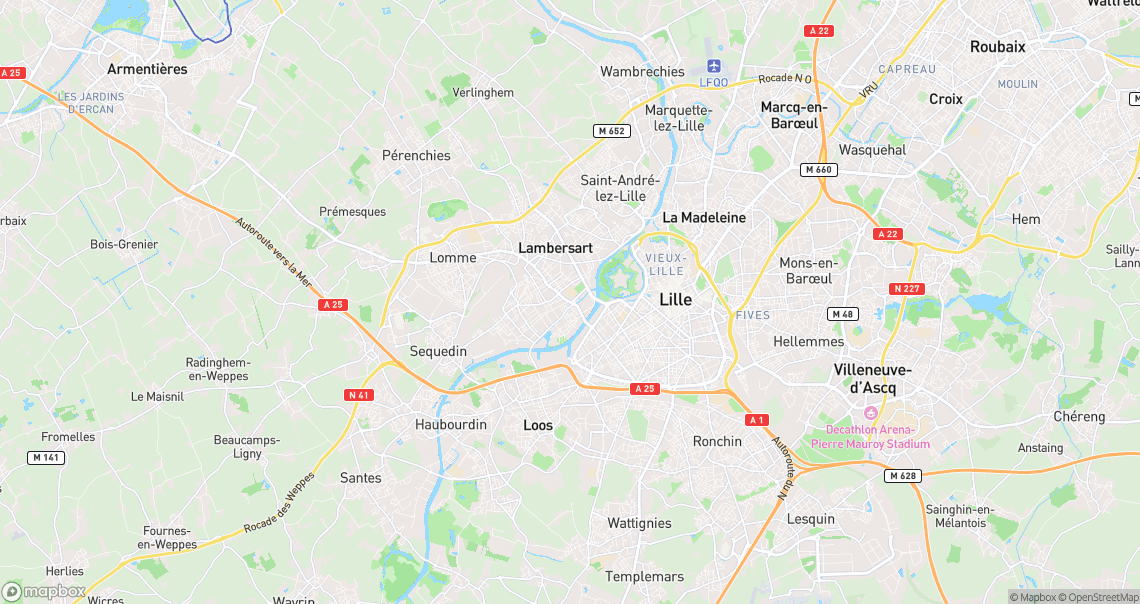 Localisation de la voiture à Lambersart