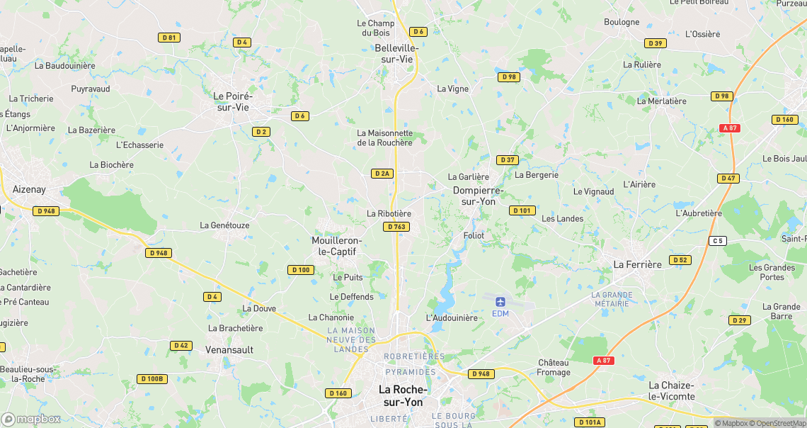Localisation de la voiture à Le Poiré-sur-Vie