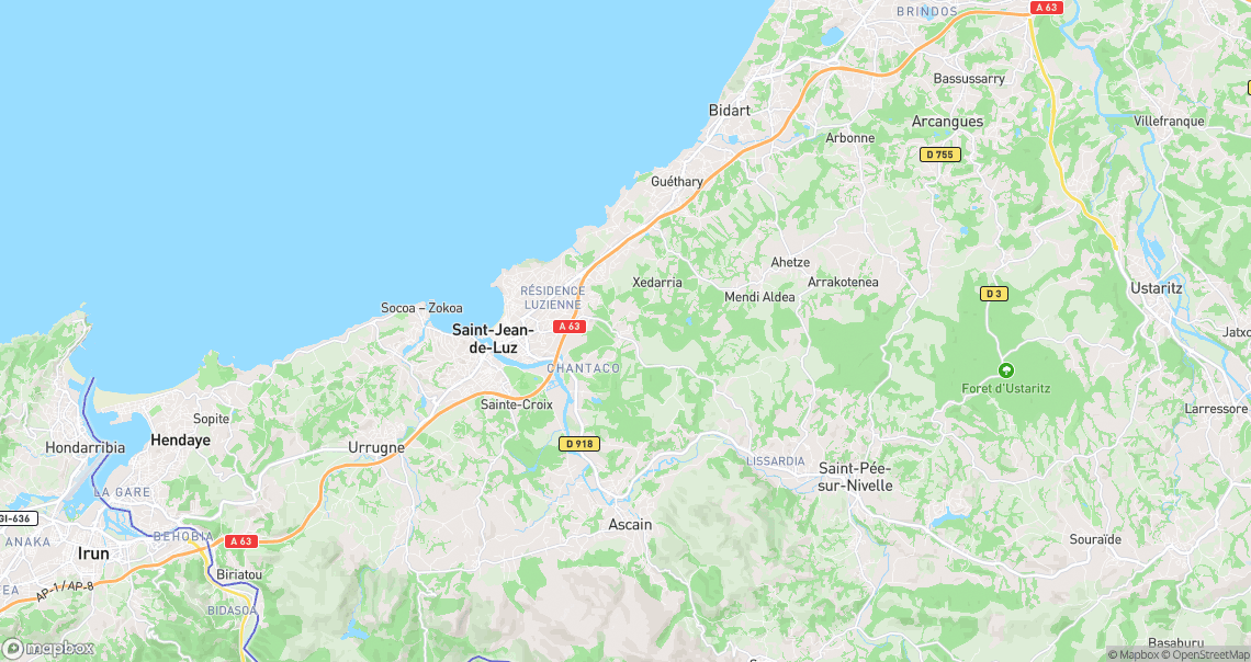 Localisation de la voiture à Saint-Jean-de-Luz