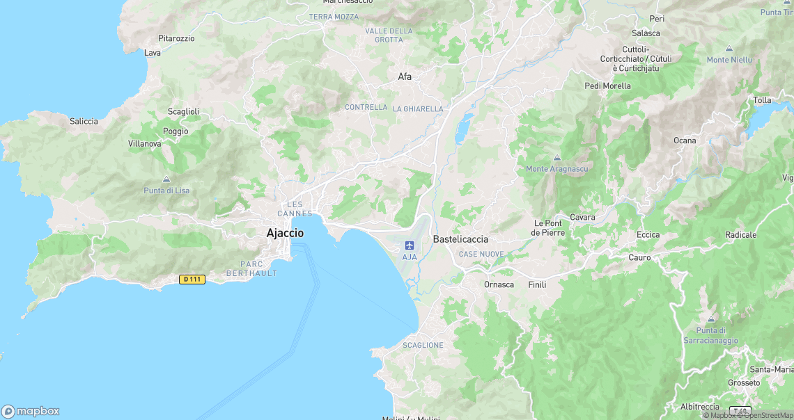 Localisation de la voiture à Ajaccio