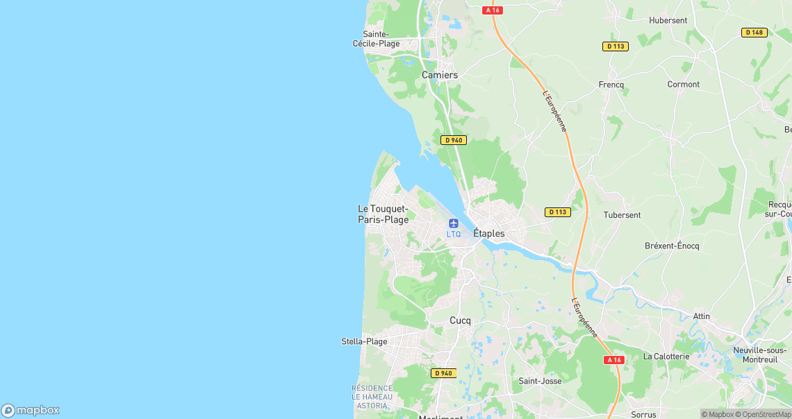 Localisation de la voiture à Le Touquet-Paris-Plage