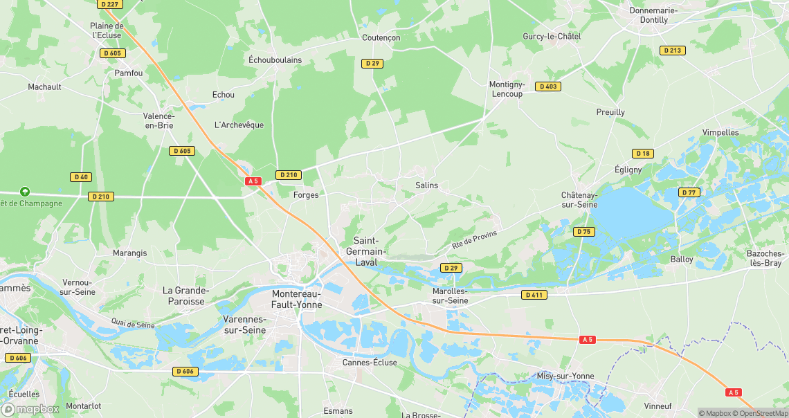 Localisation de la voiture à Saint-Germain-Laval
