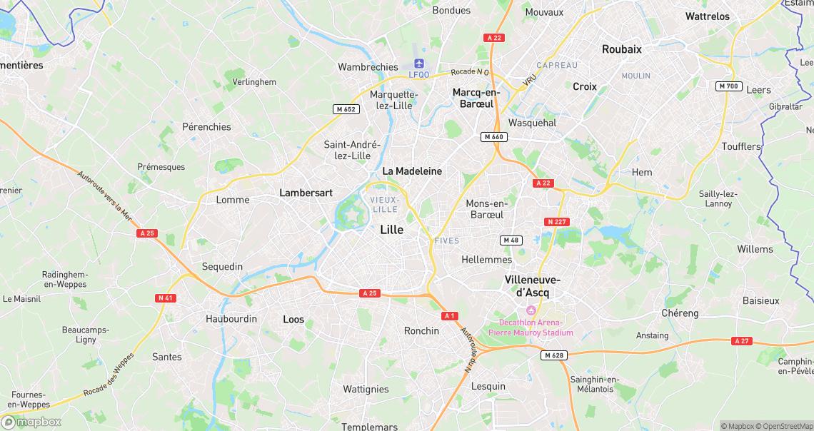 Localisation de la voiture à Lille