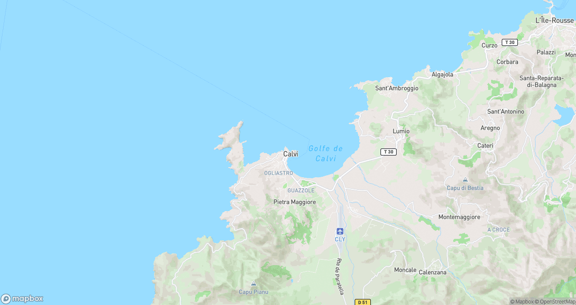 Localisation de la voiture à Calvi