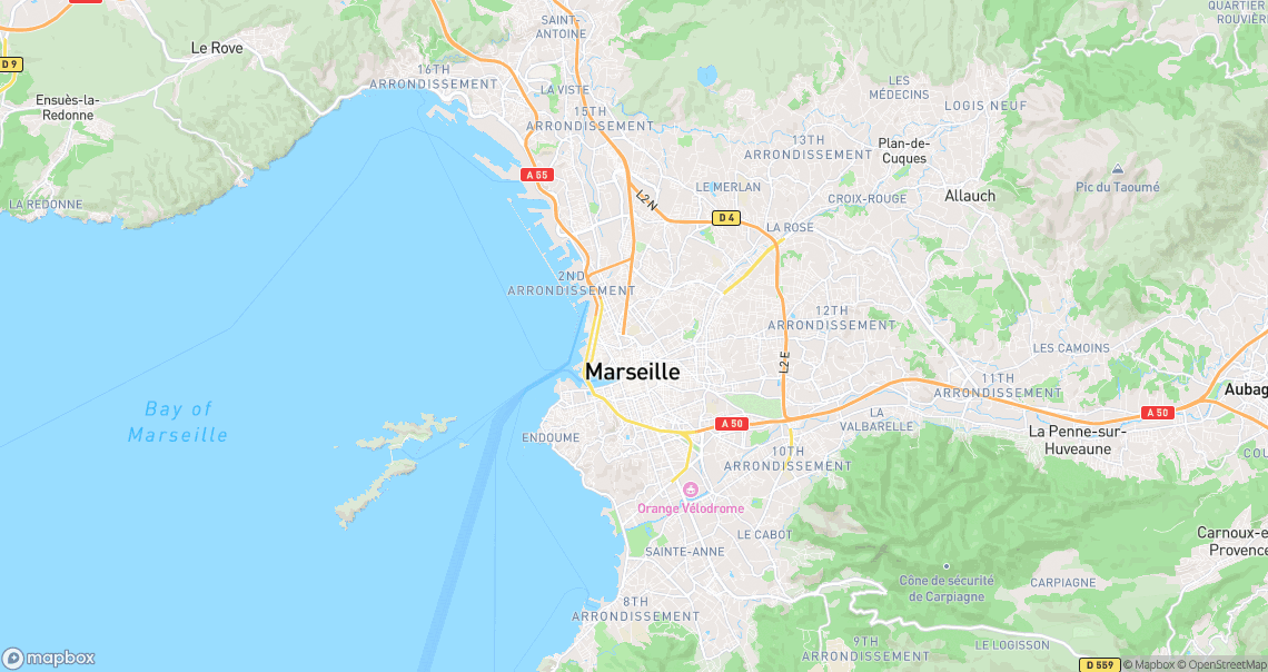 Localisation de la voiture à Marseille