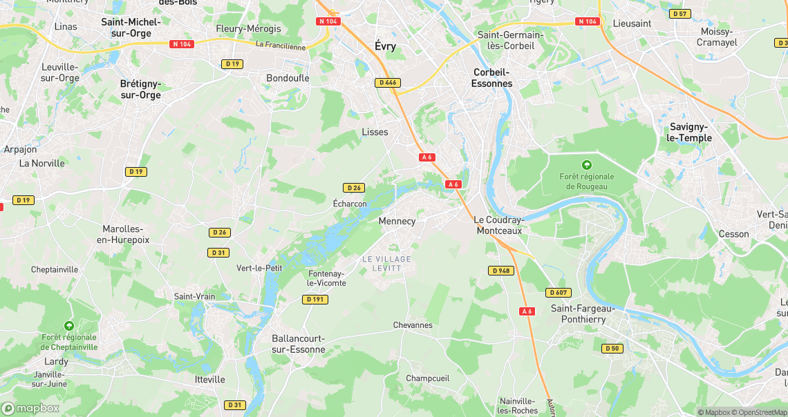 Localisation de la voiture à Mennecy