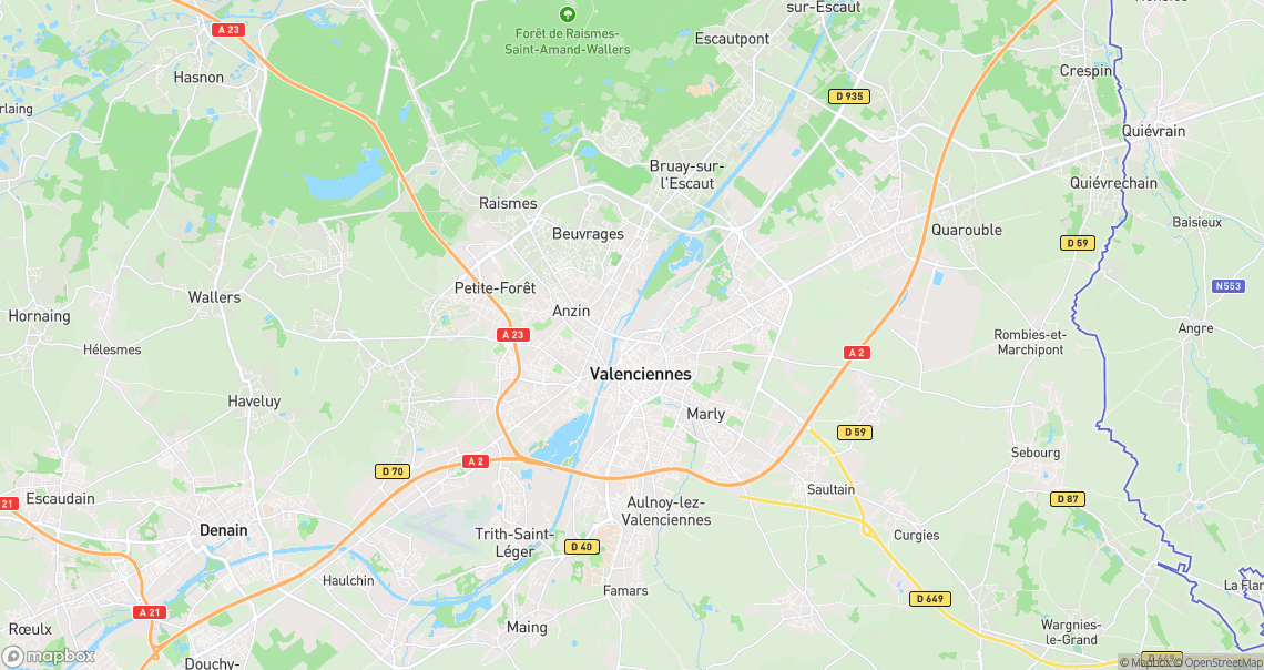Localisation de la voiture à Valenciennes