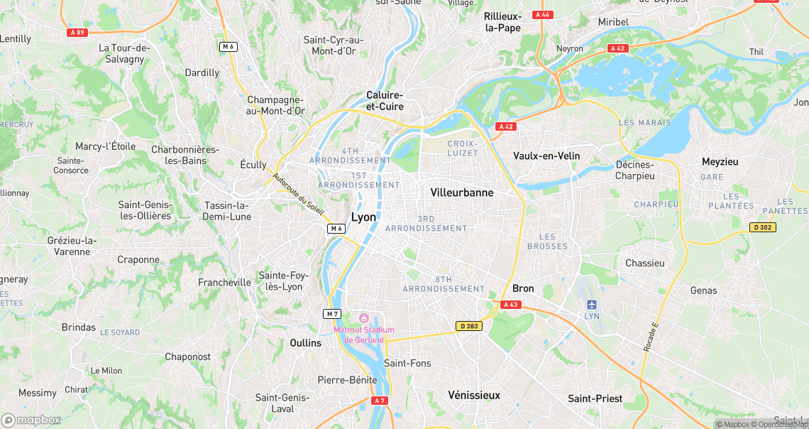 Localisation de la voiture à Lyon