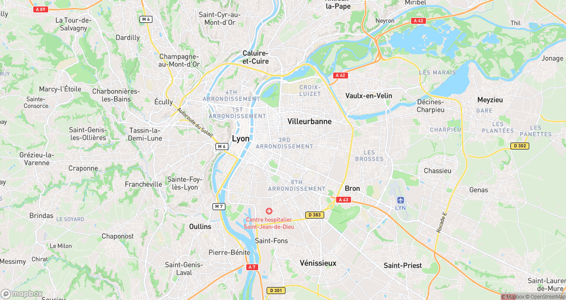 Localisation de la voiture à Lyon