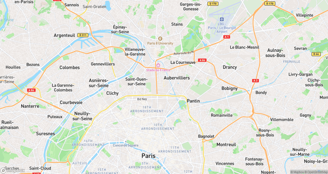 Localisation de la voiture à Aubervilliers