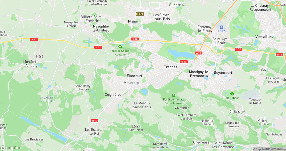 Localisation de la voiture à Élancourt