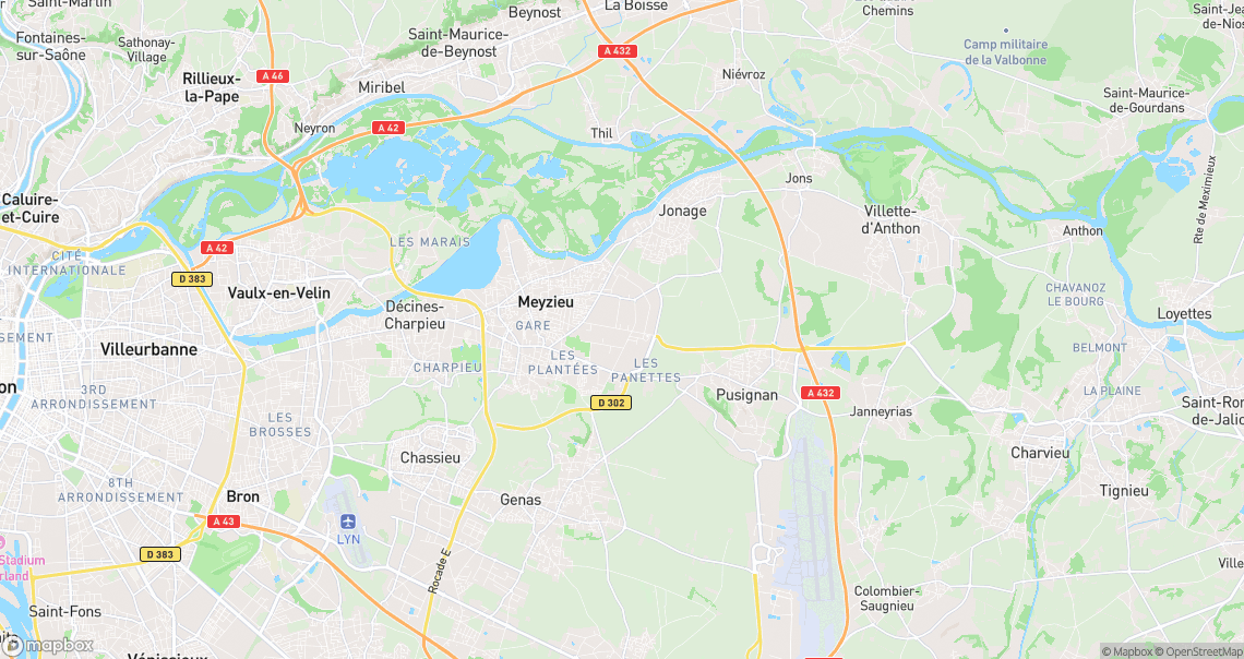 Localisation de la voiture à Meyzieu