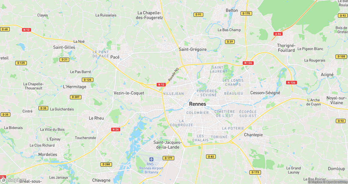 Localisation de la voiture à Rennes
