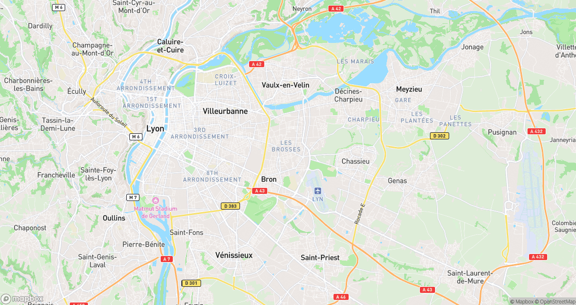 Localisation de la voiture à Bron