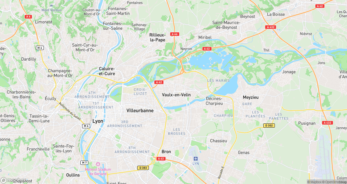 Localisation de la voiture à Vaulx-en-Velin