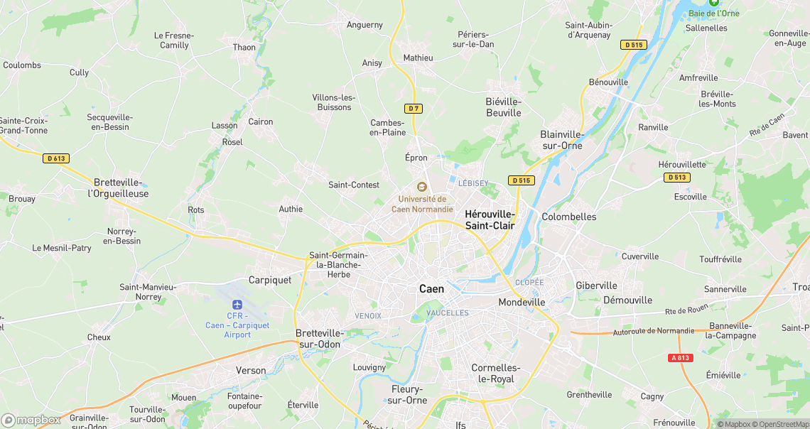 Localisation de la voiture à Caen