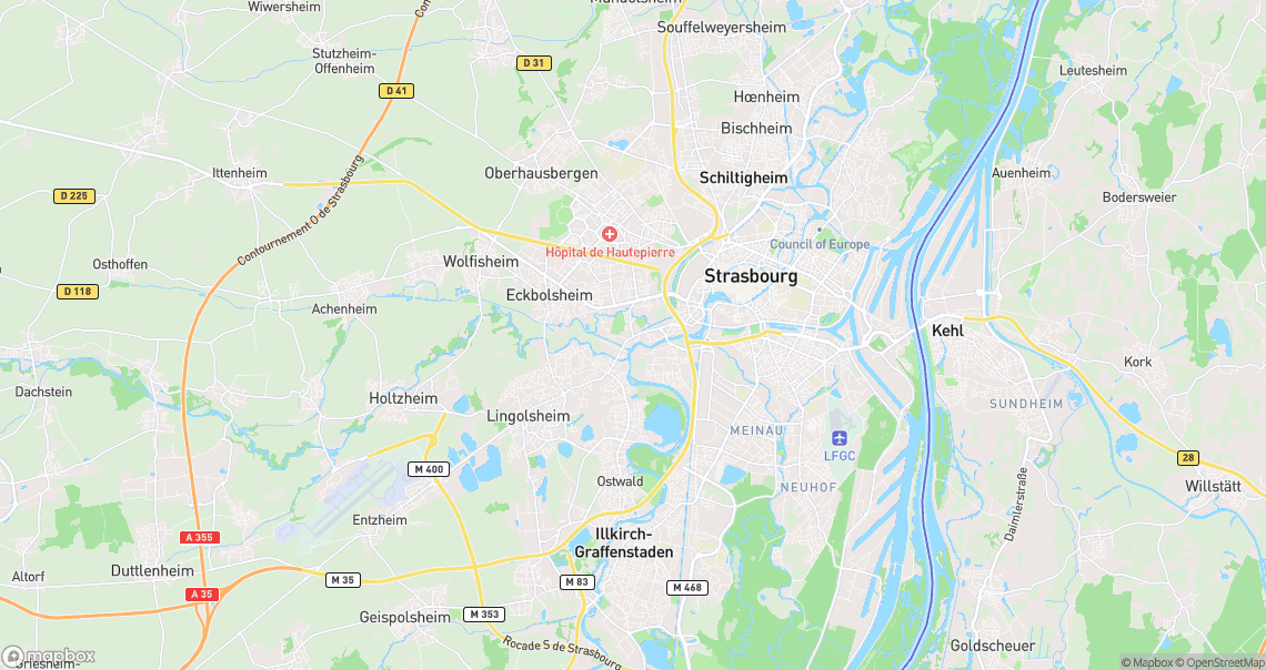 Localisation de la voiture à Strasbourg