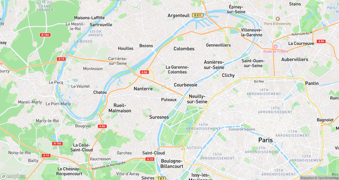 Localisation de la voiture à Puteaux