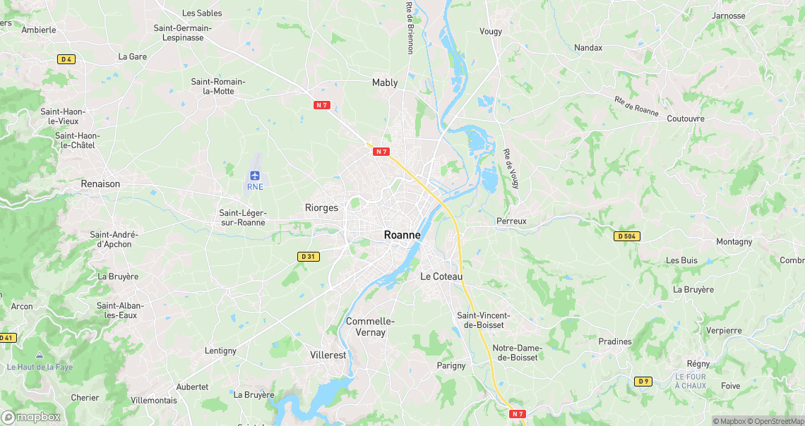 Localisation de la voiture à Roanne