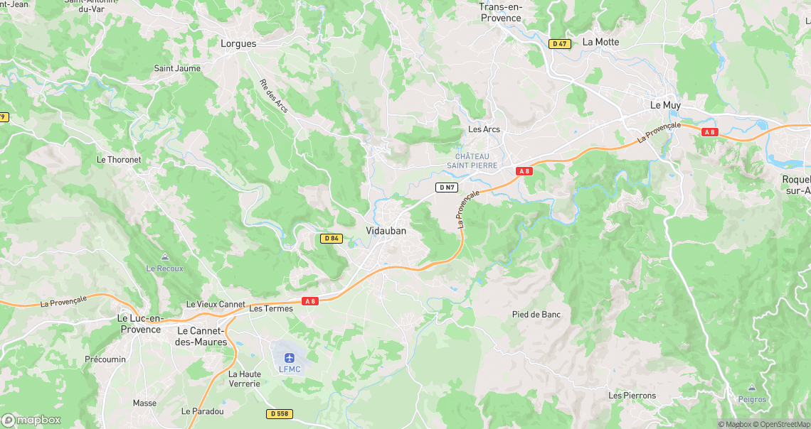 Localisation de la voiture à Vidauban