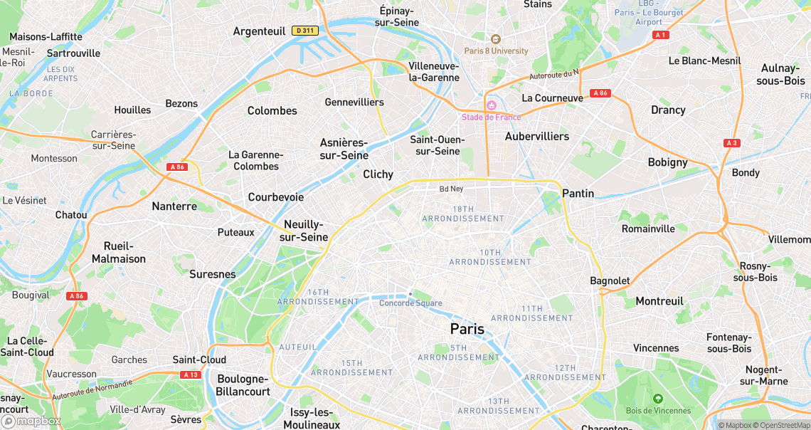 Localisation de la voiture à Paris