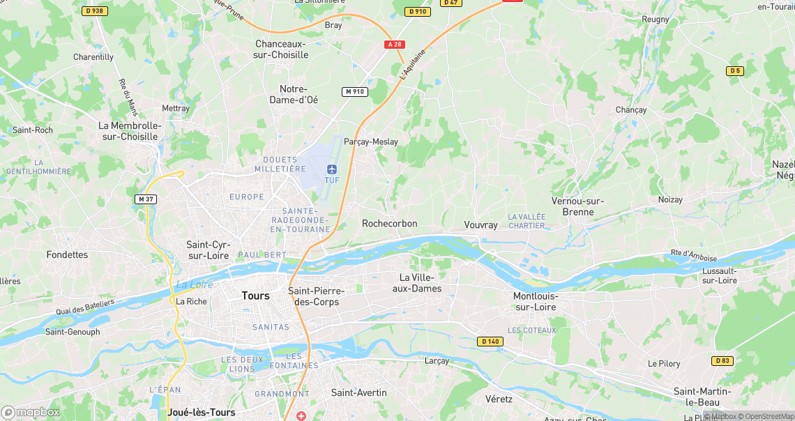 Localisation de la voiture à Rochecorbon