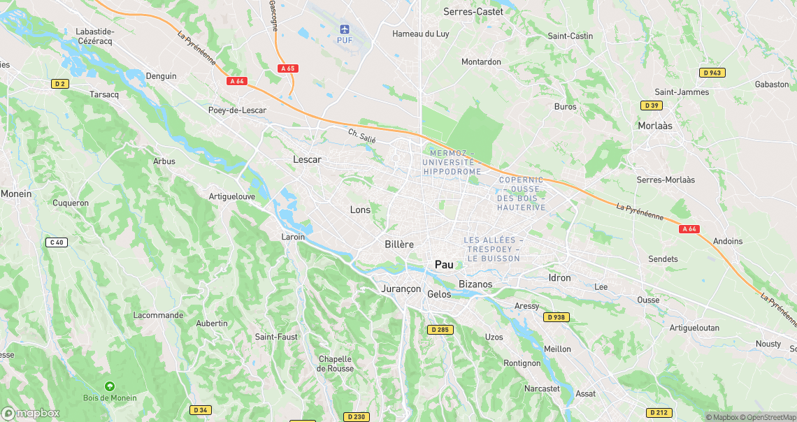 Localisation de la voiture à Lons