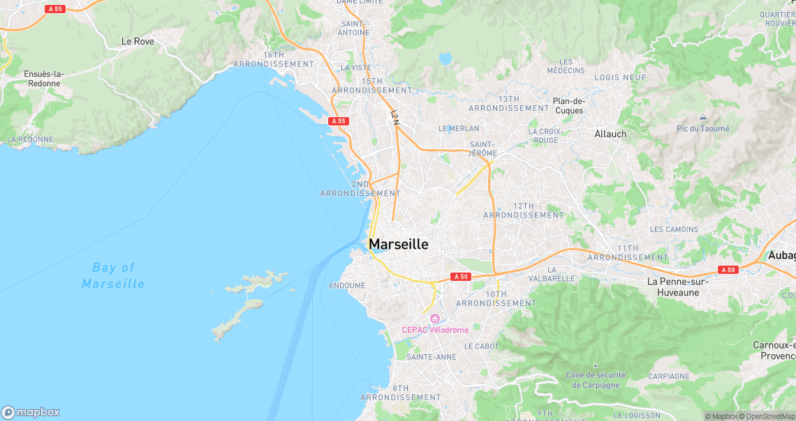 Localisation de la voiture à Marseille