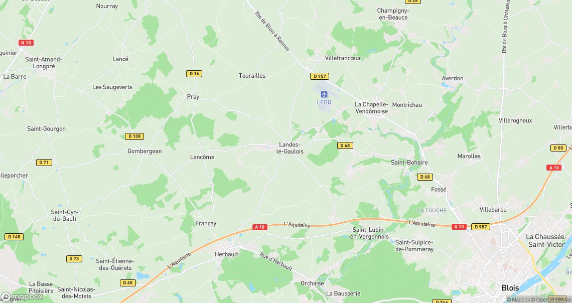 Localisation de la voiture à Landes-le-Gaulois