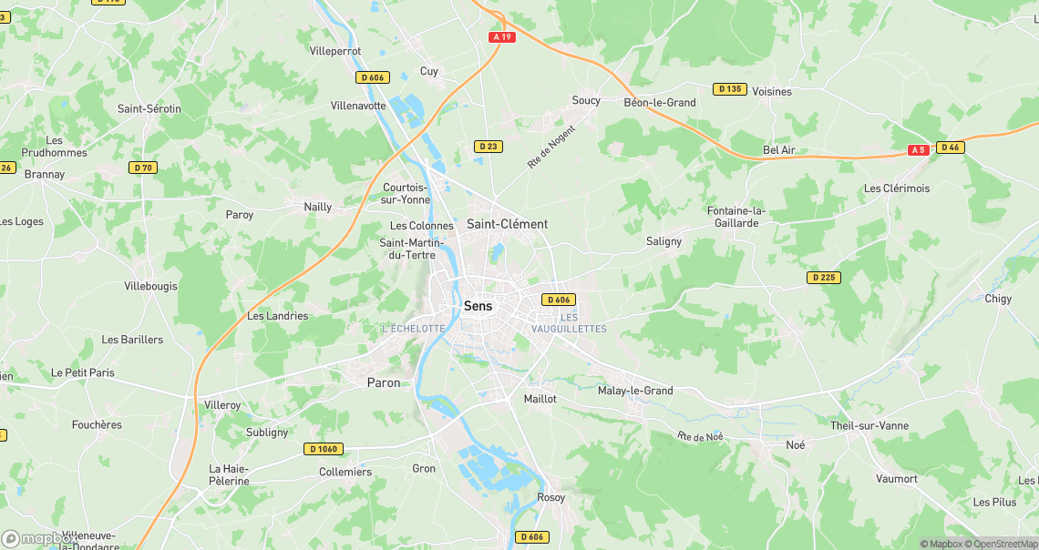 Localisation de la voiture à Sens