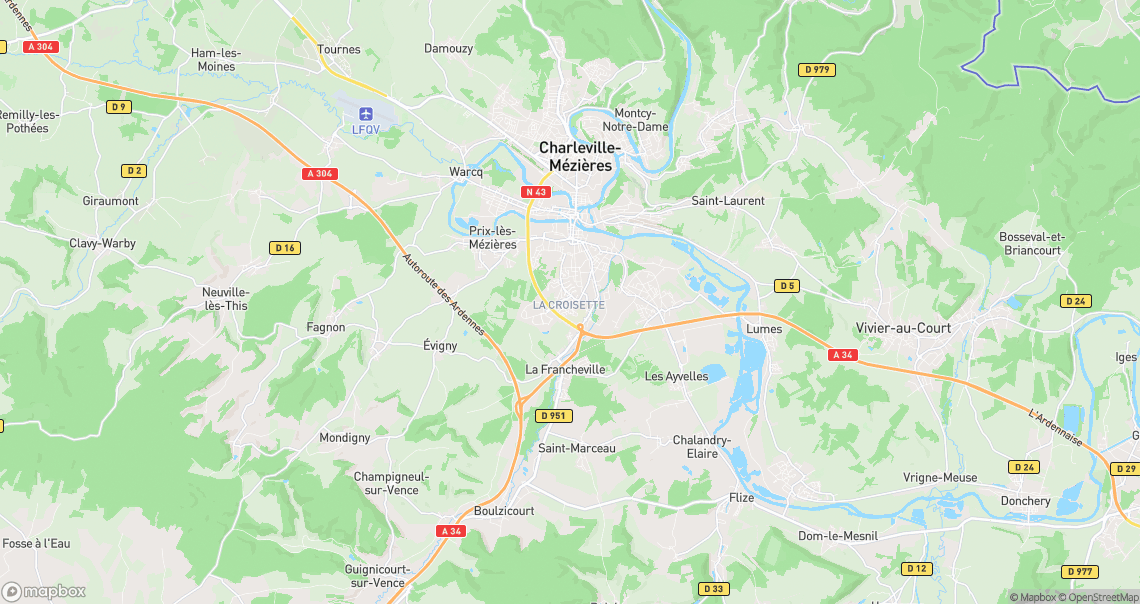 Localisation de la voiture à Charleville-Mézières