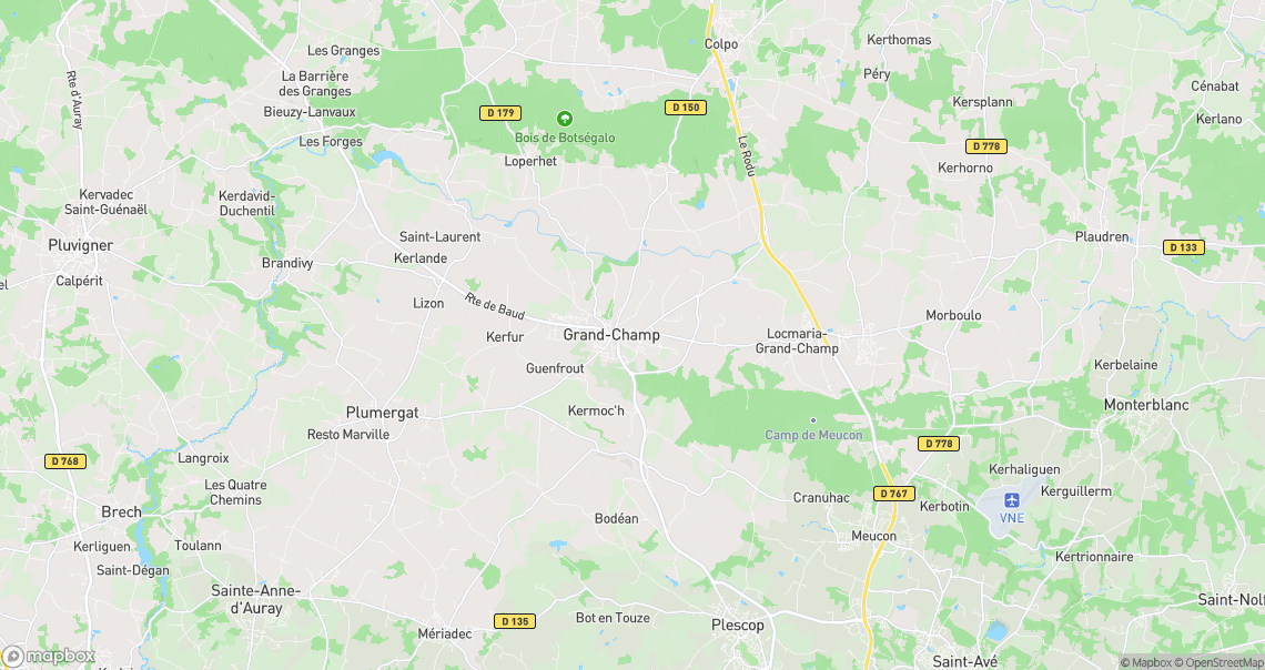 Localisation de la voiture à Grand-Champ