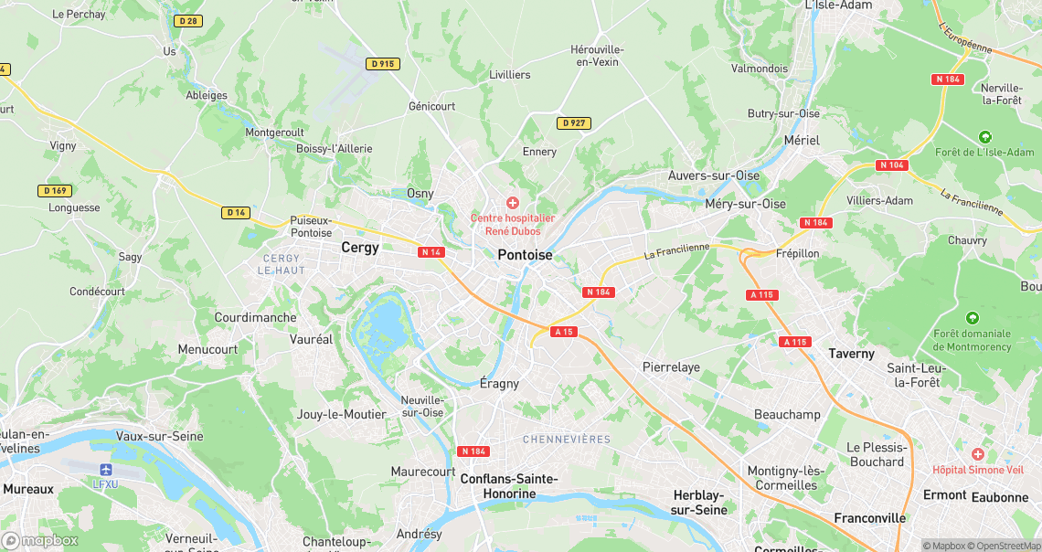 Localisation de la voiture à Pontoise