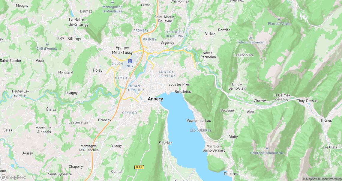 Localisation de la voiture à Annecy