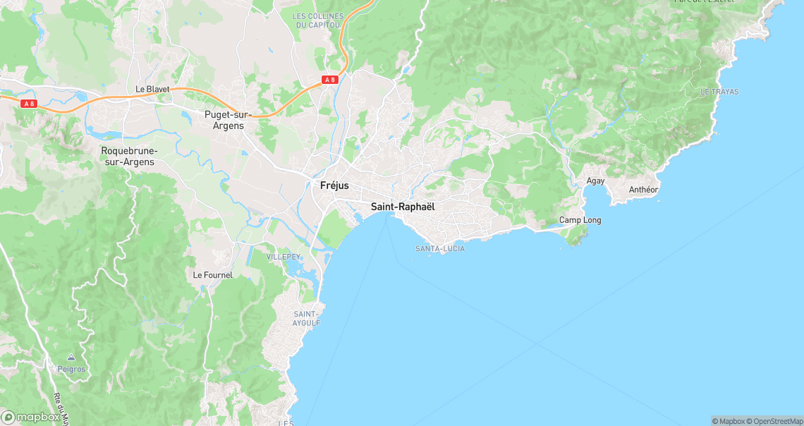 Localisation de la voiture à Saint-Raphaël