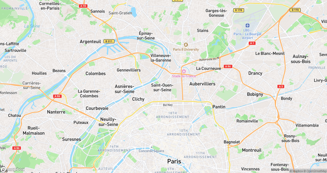 Localisation de la voiture à Saint-Ouen-sur-Seine
