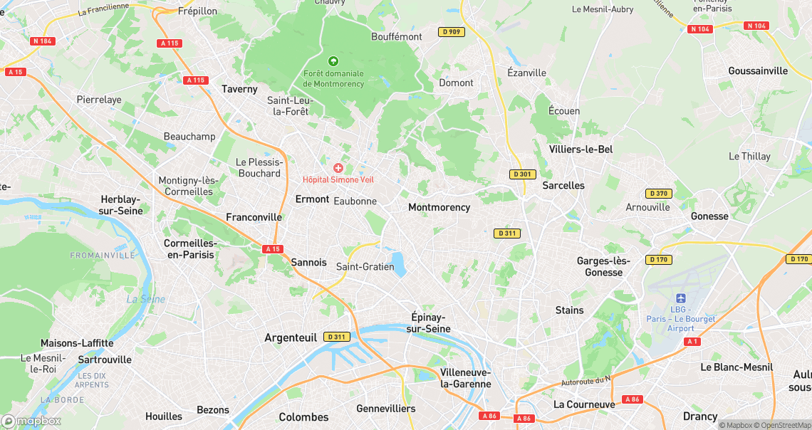 Localisation de la voiture à Soisy-sous-Montmorency