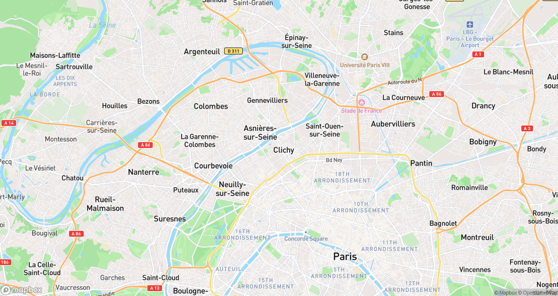Localisation de la voiture à Clichy