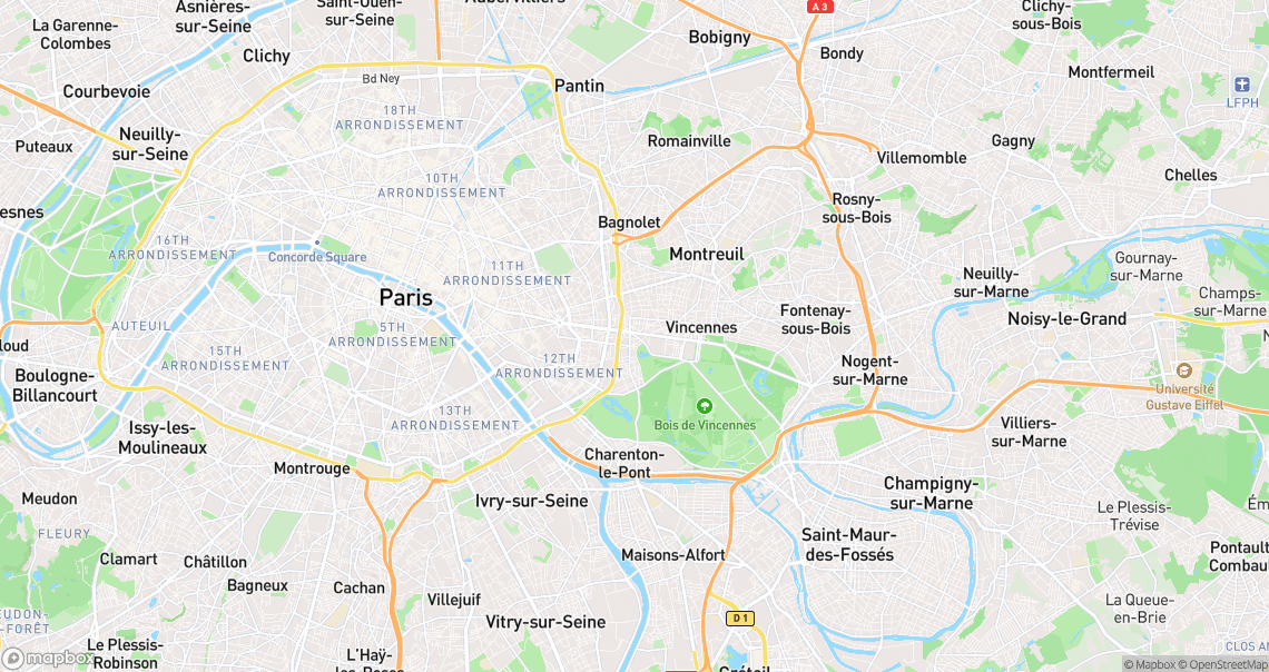 Localisation de la voiture à Saint-Mandé