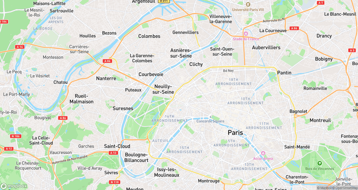 Localisation de la voiture à Paris