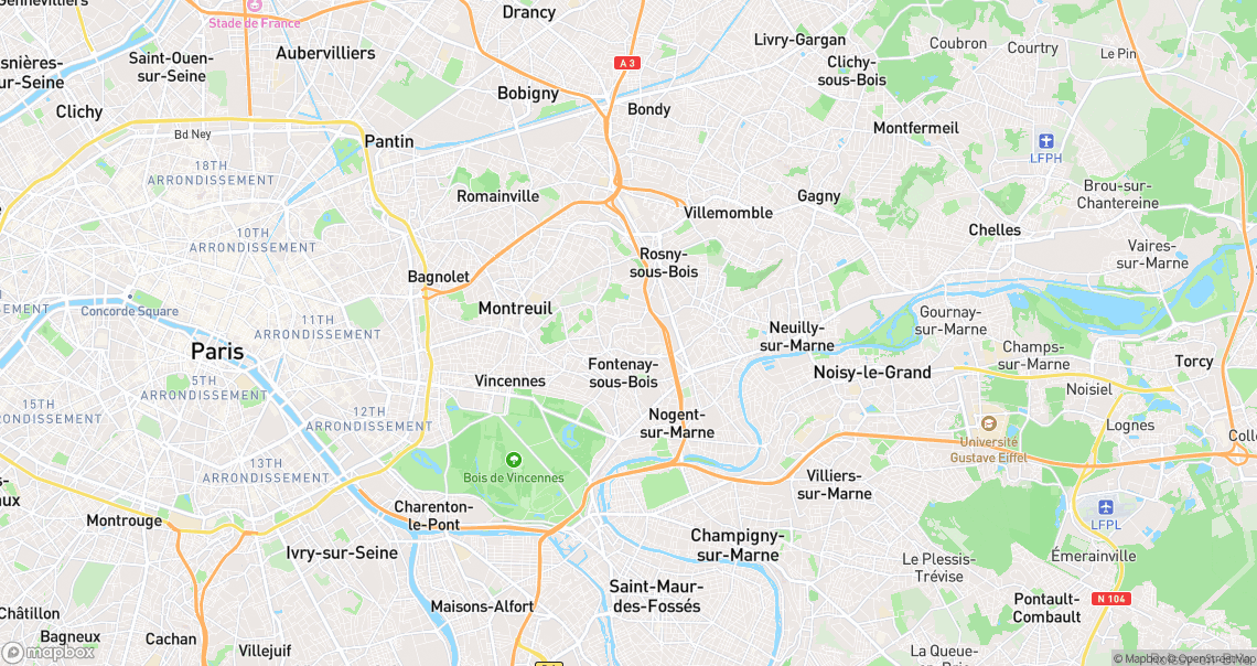 Localisation de la voiture à Fontenay-sous-Bois