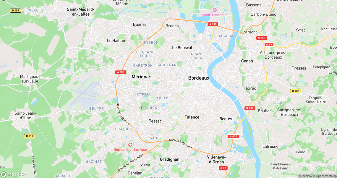 Localisation de la voiture à Mérignac