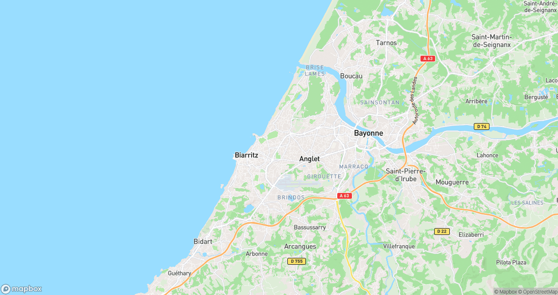 Localisation de la voiture à Anglet