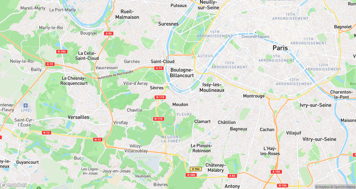 Localisation de la voiture à Meudon