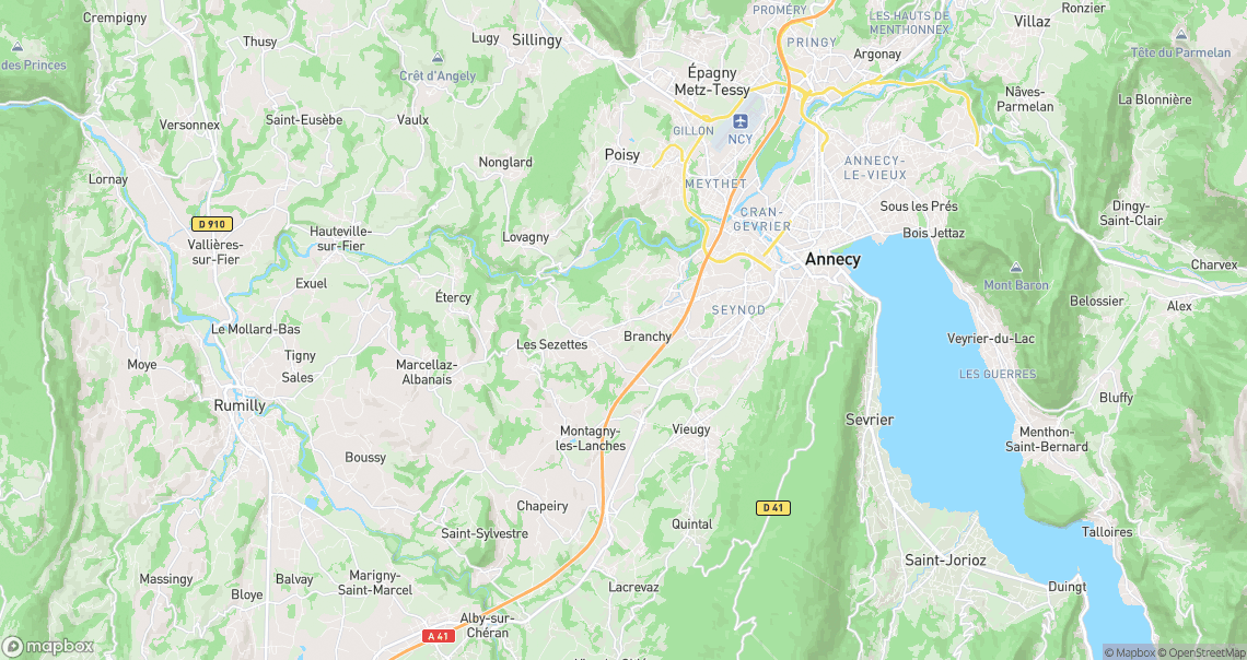 Localisation de la voiture à Chavanod