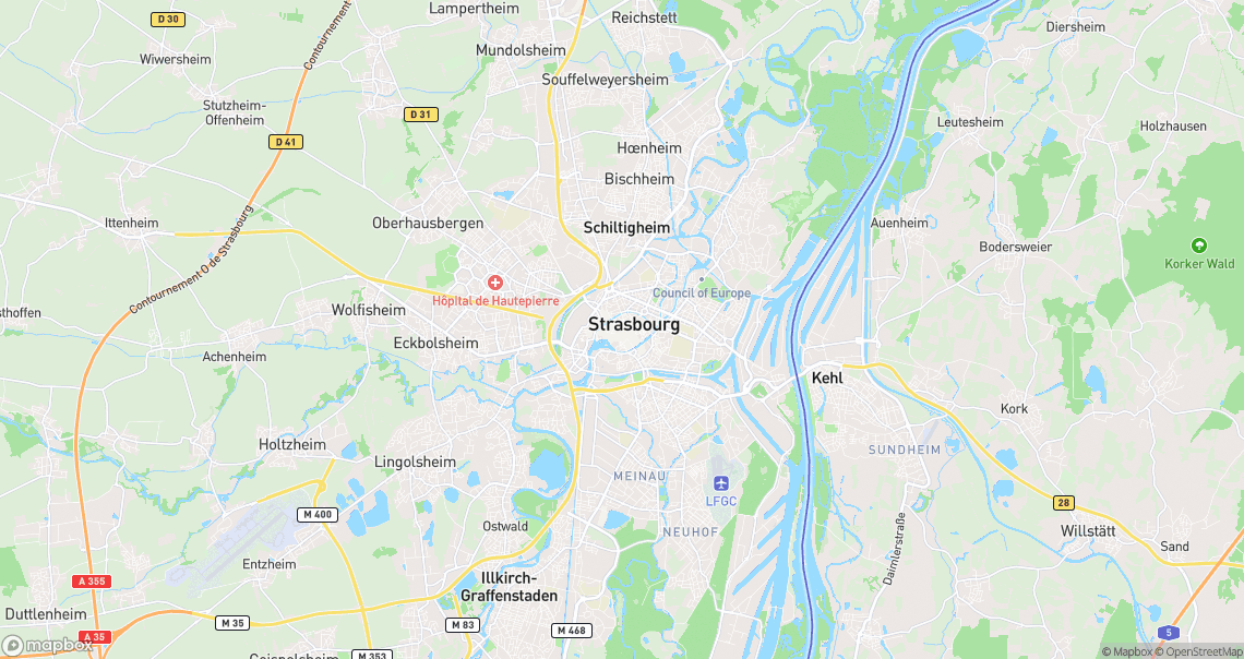 Localisation de la voiture à Strasbourg