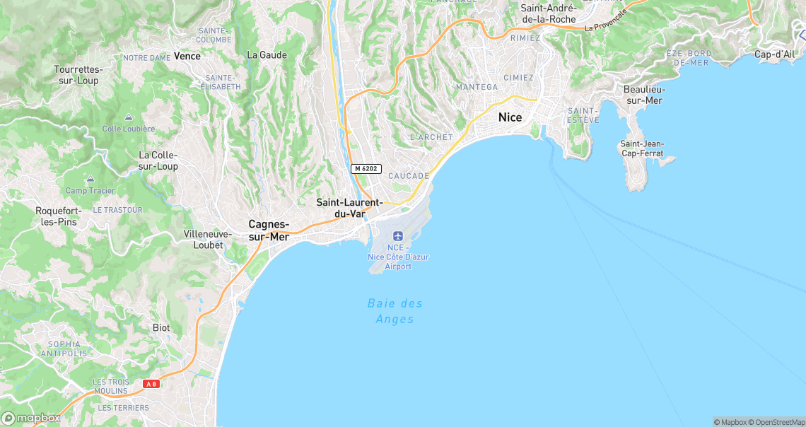 Localisation de la voiture à Nice